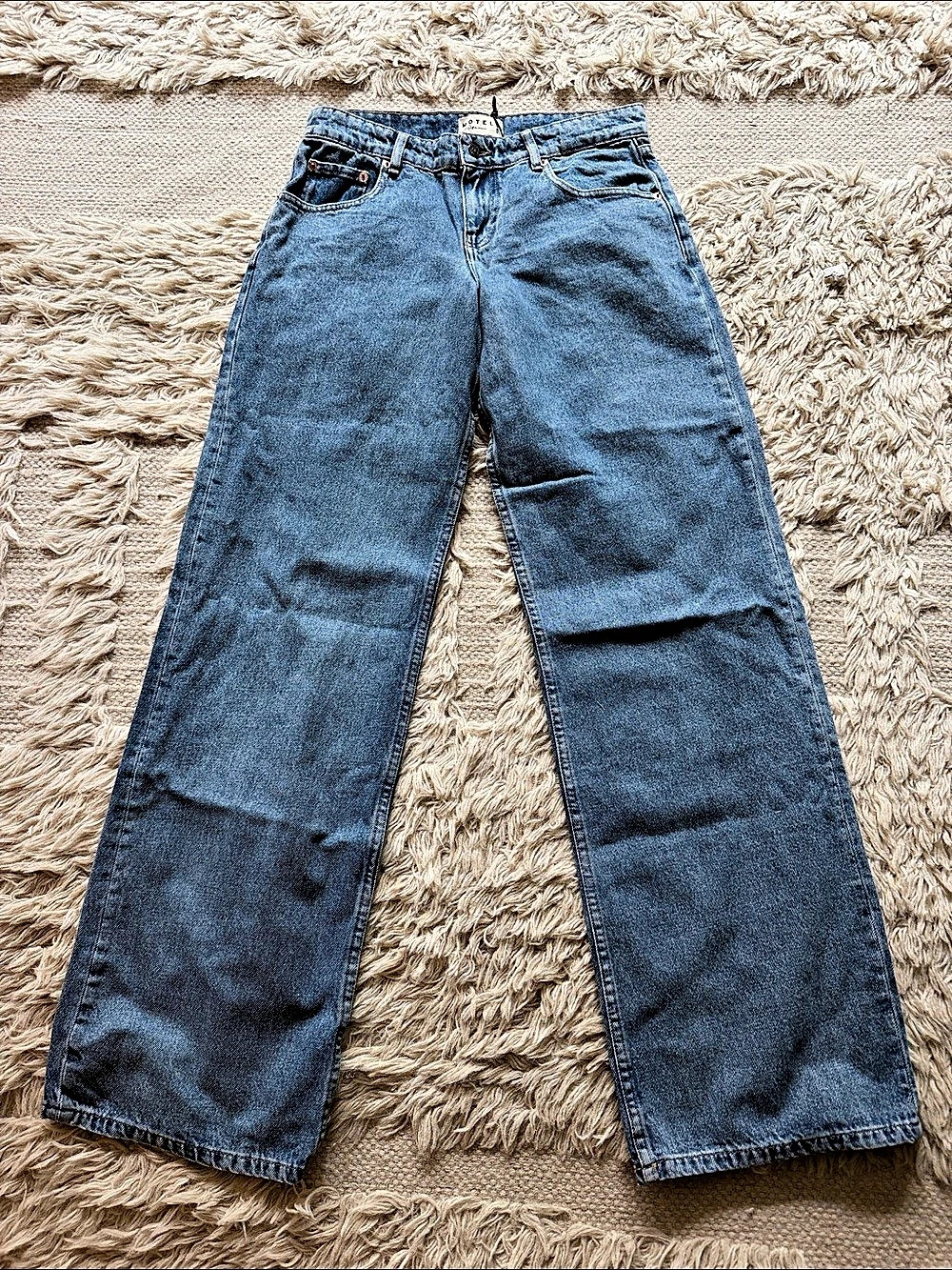 Motel Low Rise Parallel Blue Jeans Waist 28 Length 34 NWT
